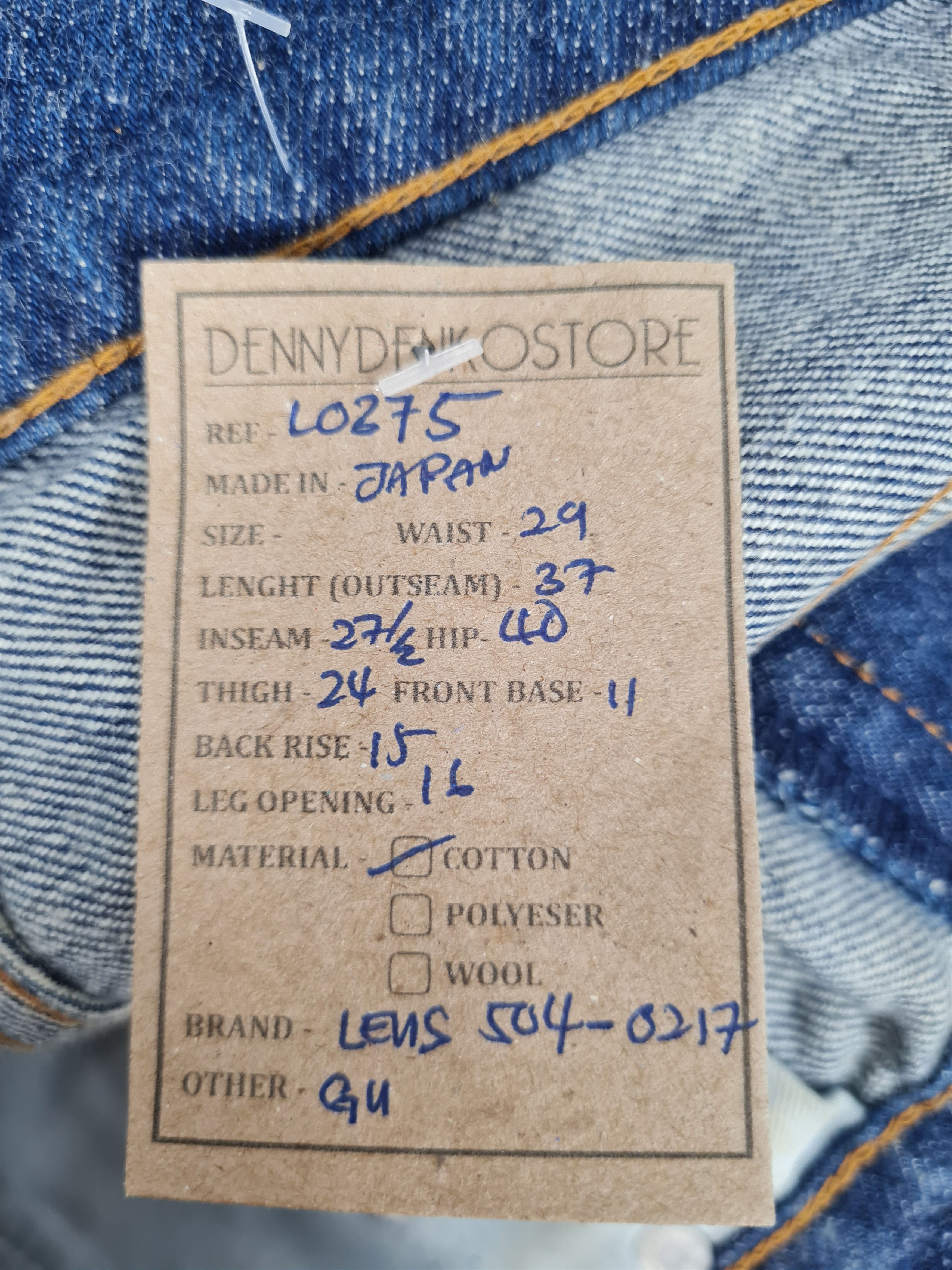 Levi's Vintage Clothing Vintage LEVIS 504-0217 Cropped Blue Jeans L0375 Size 29X27.5 Size US 29 - 12 Thumbnail