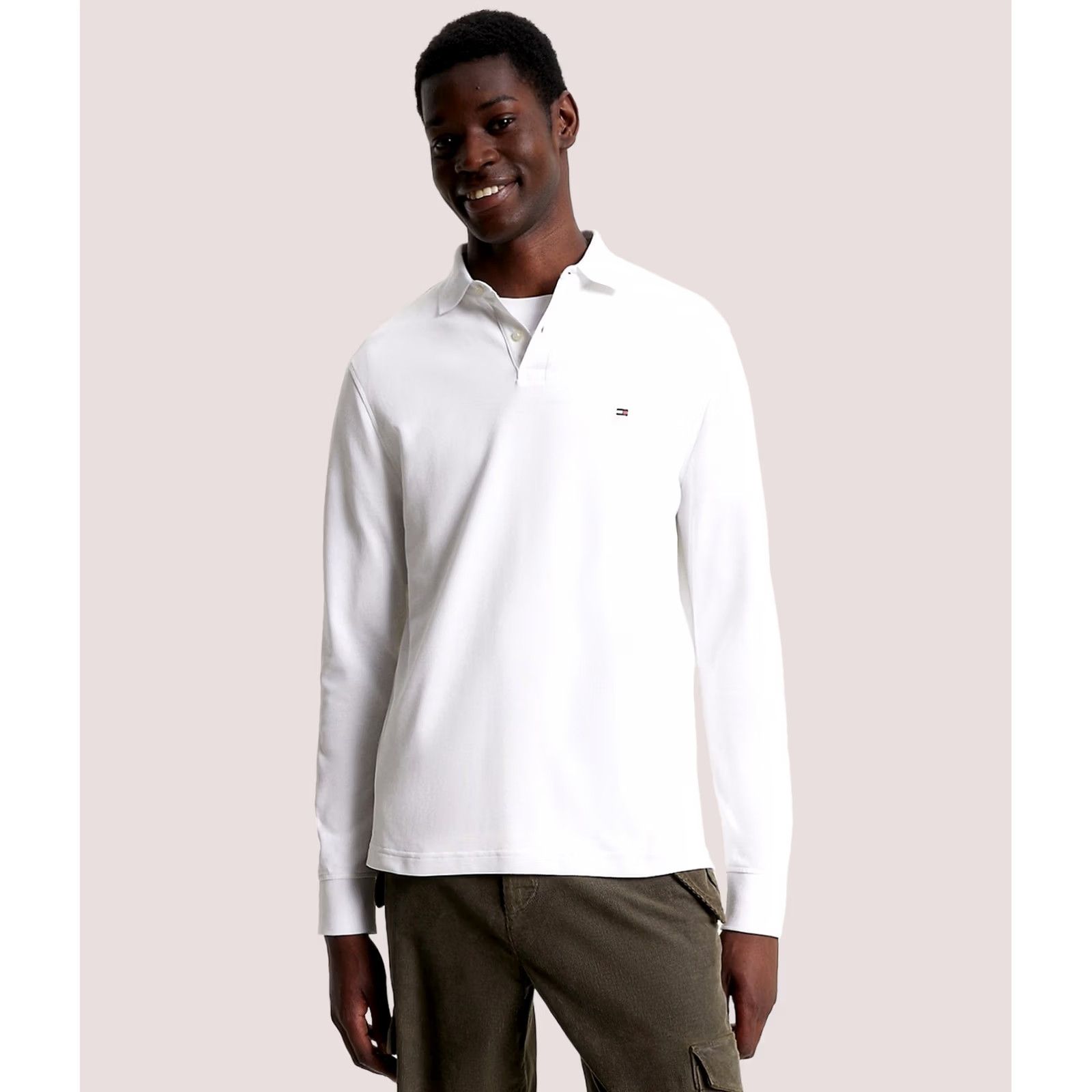 Tommy Hilfiger Tommy Hilfiger Mens Polo Shirt, white, L Size US L / EU 52-54 / 3 - 1 Thumbnail