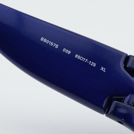 Balenciaga Balenciaga BB0157S 009 Sport Sunglasses Blue Geometric Frame Size ONE SIZE - 9 Thumbnail