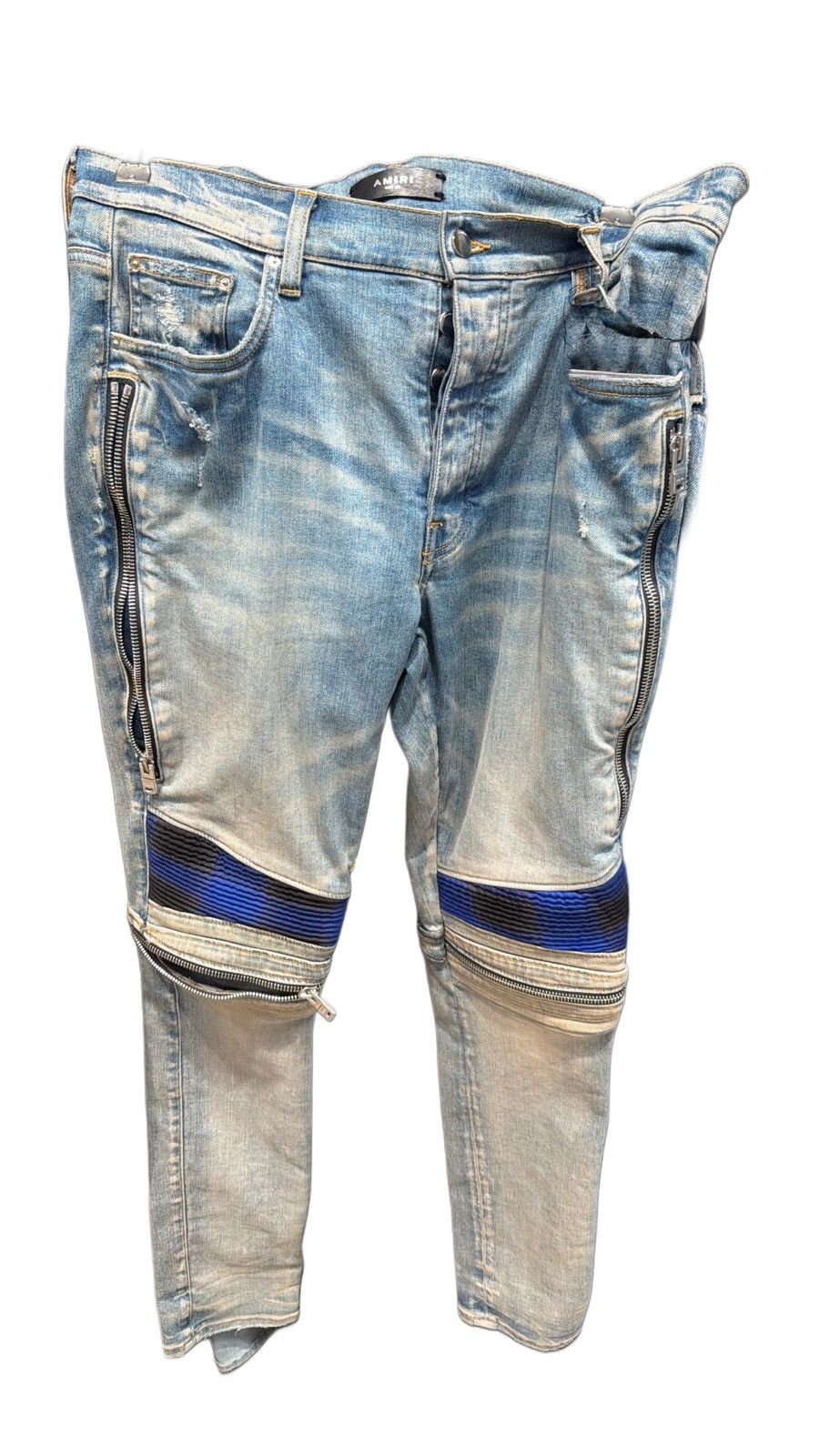 Amiri Amiri Clay Indigo Plaid MX2 Jeans Size US 34 / EU 50 - 1 Thumbnail