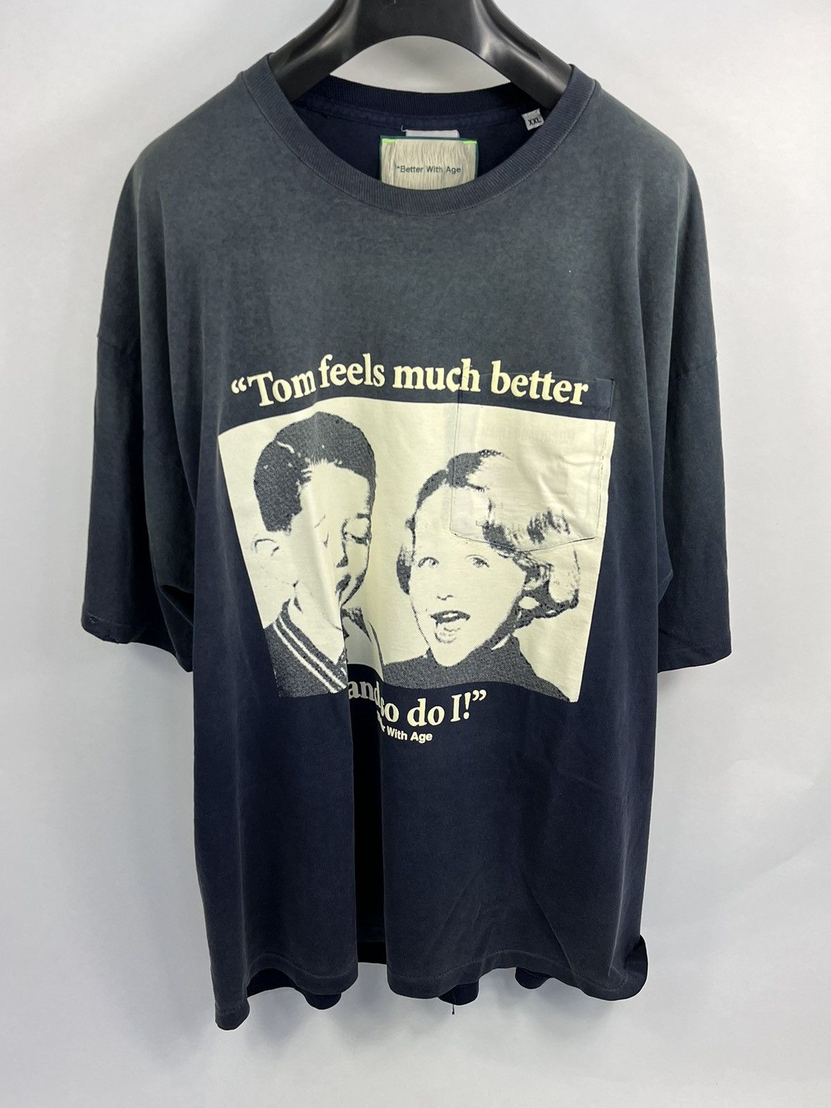 image of Better With Age Acid Techno Tee in Grey/Purple, Men's (Size 2XL)