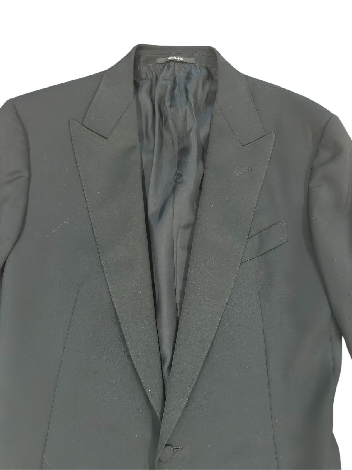 Ermenegildo Zegna Ermenegildo Zegna Black Tuxedo Jacket Peak Lapel Slim Fit Size 38L - 3 Thumbnail
