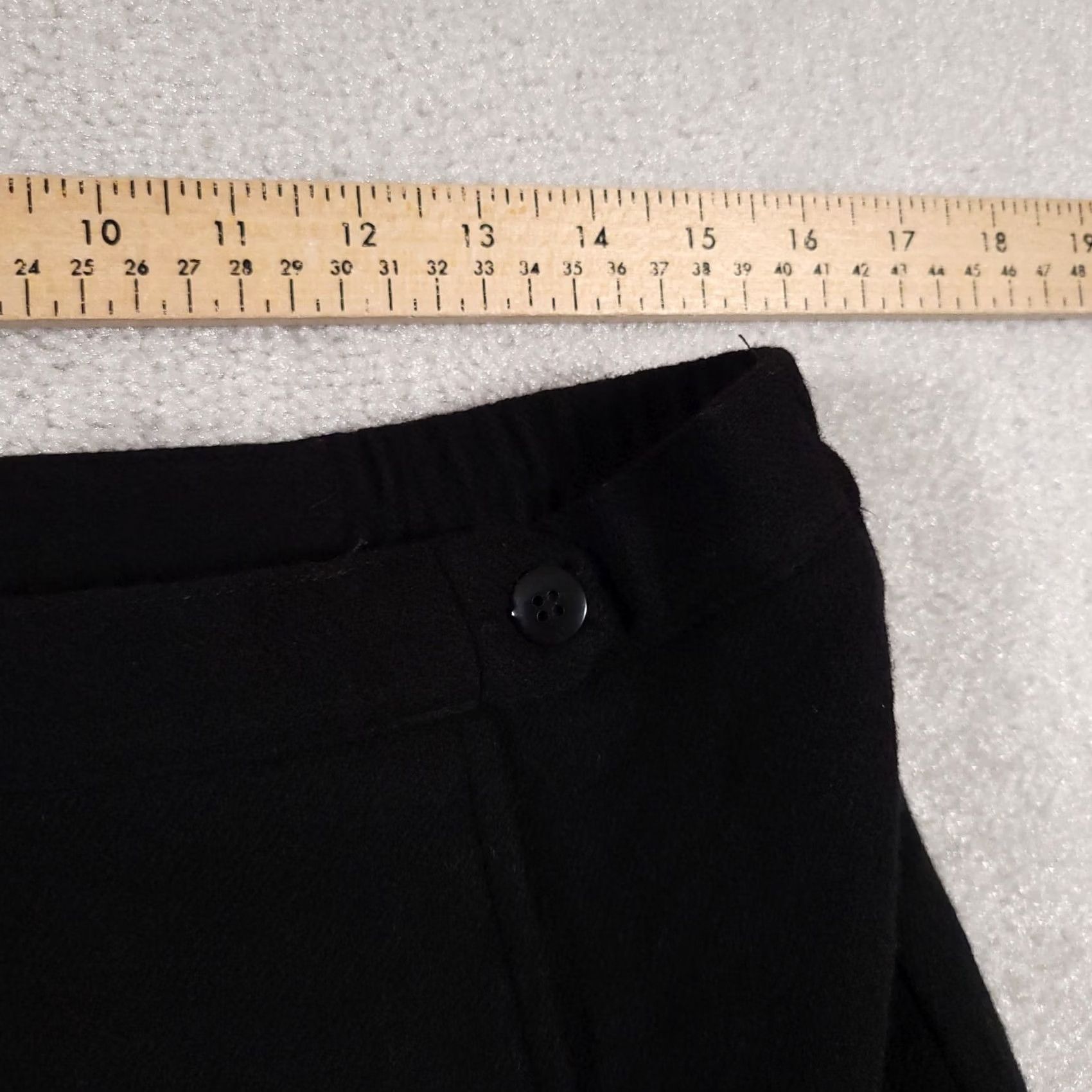 Vintage VINTAGE Norton McNaughton Wool Pencil Skirt Women's 16P Petite Black Lined 80s Size 38" / US 16 / IT 52 - 5 Thumbnail