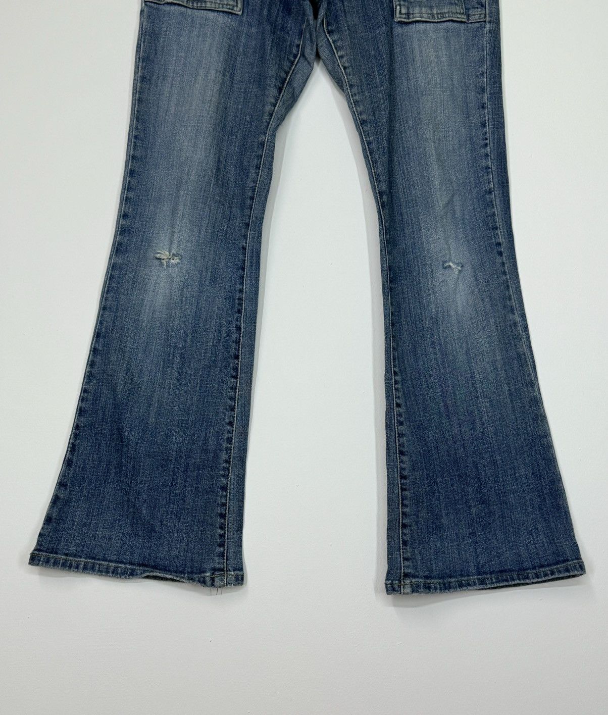 Hysteric Glamour × If Six Was Nine × Japanese Brand FLARE ORIRIN BUSH PANT BOOT CUT DISTRESSED DENIM Size US 30 / EU 46 - 6 Thumbnail