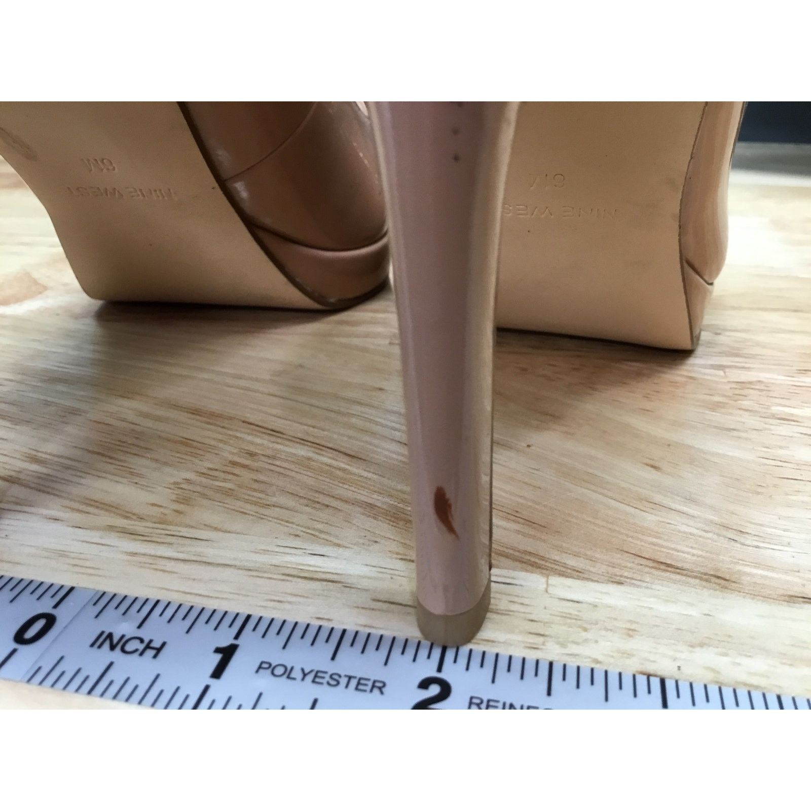 Nine West Nine West Shelbe 3 Women's 6 Nude Patent Stiletto Heel Pumps Size US 6 / IT 36 - 4 Thumbnail
