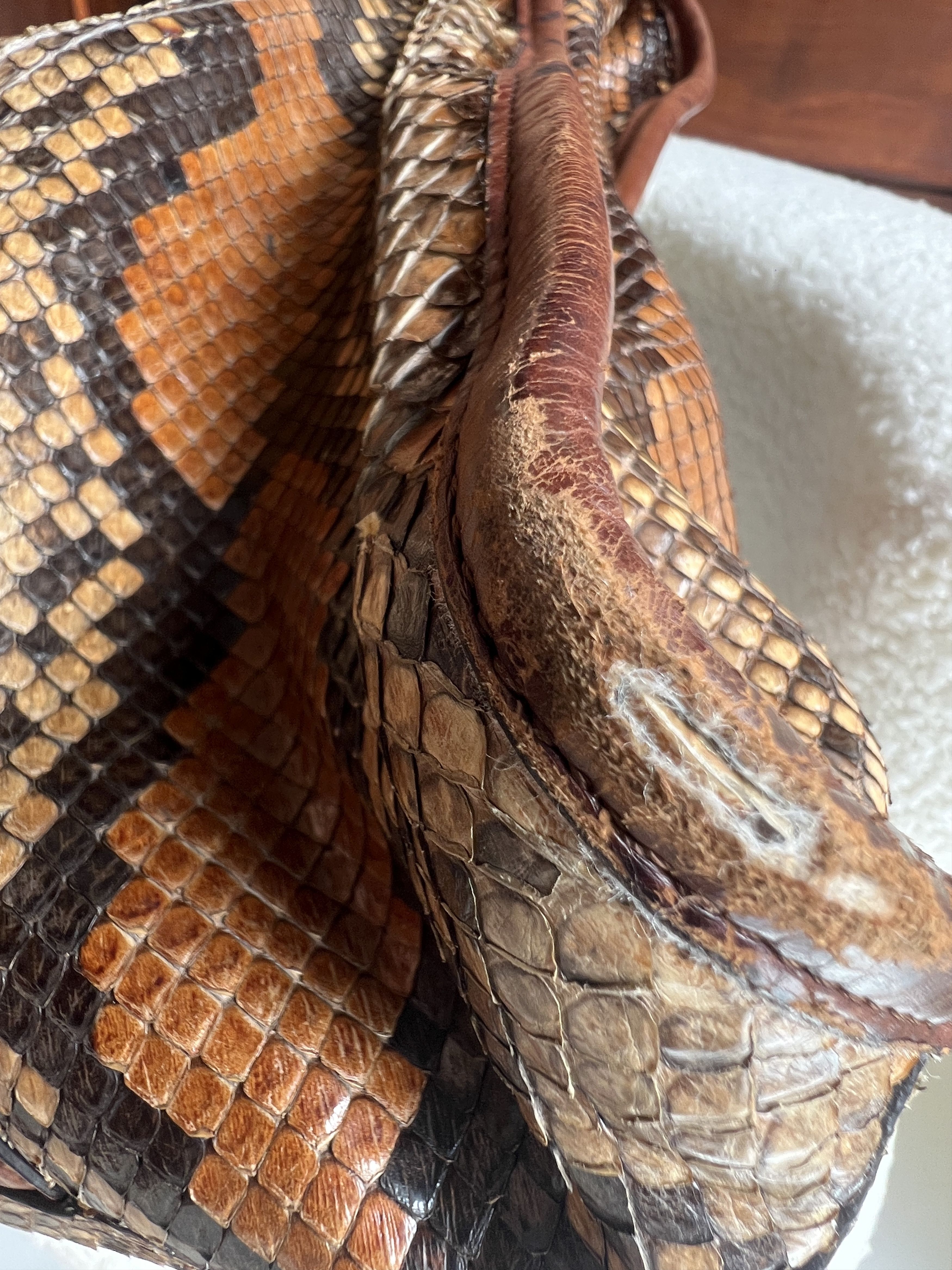 Gucci Rare Gucci Brown Python Leather Large Tote Bag Size ONE SIZE - 17 Thumbnail