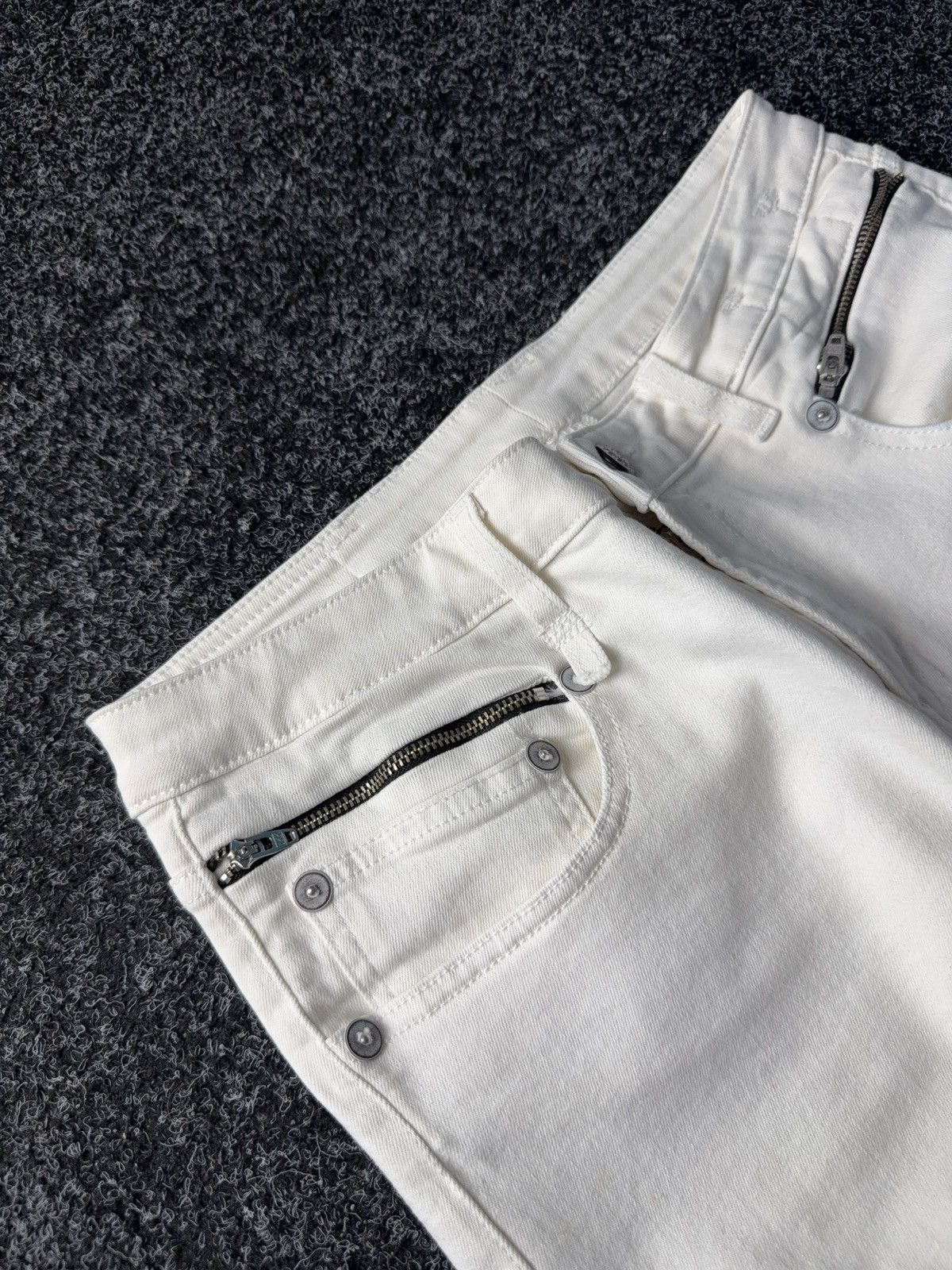 R13 Vintage Retro R13 White Denim pants jeans Italy y2k Size 30" / US 8 / IT 44 - 6 Thumbnail