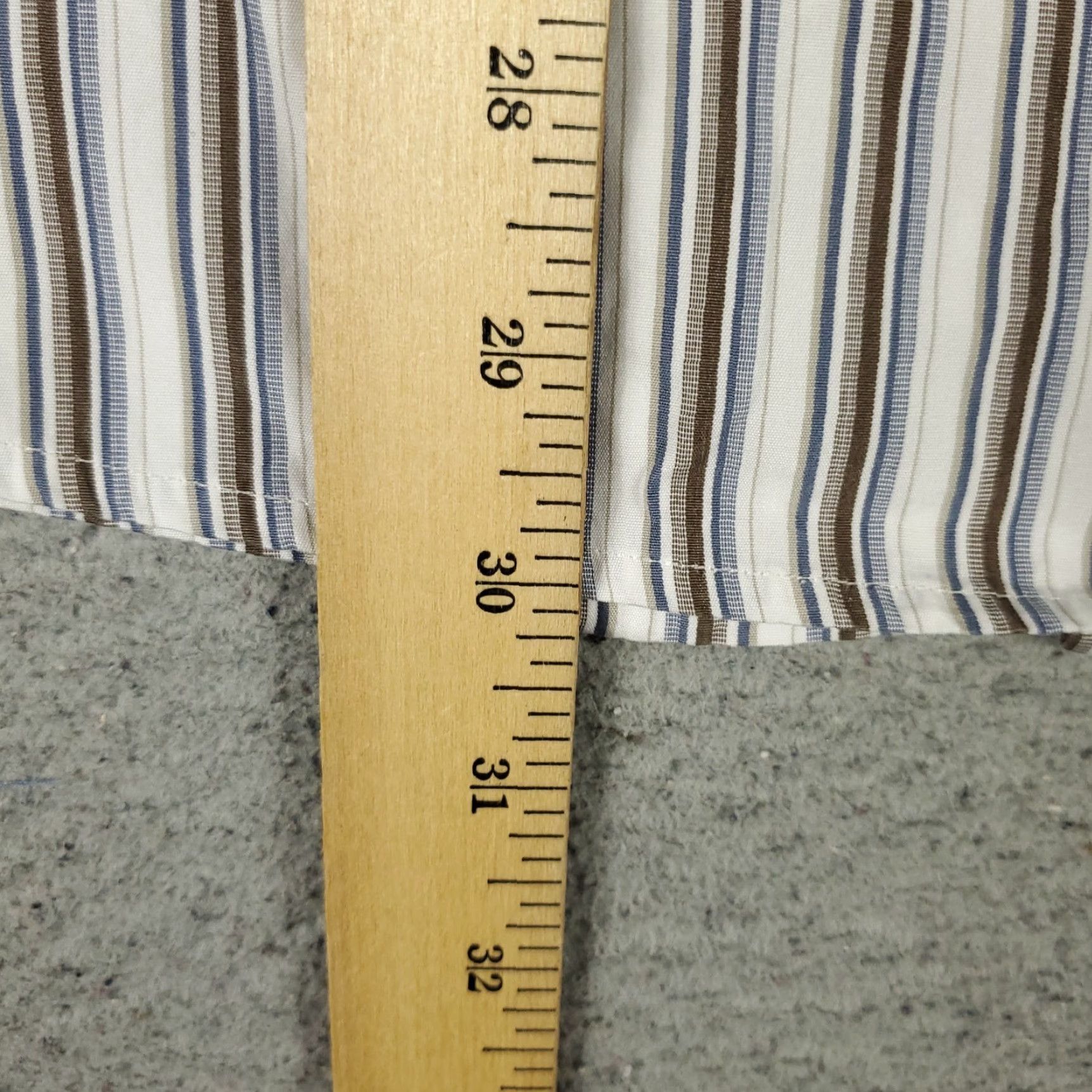 Faconnable Façonnable Shirt XL Mens Blue Brown Striped Button-Up Long Sleeve Casual Business, Preppy, Classic, Regular Fit Size US XL / EU 56 / 4 - 6 Thumbnail