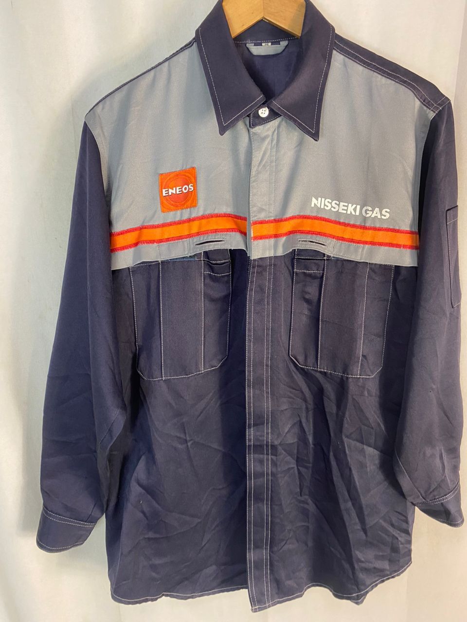 Japanese Brand × Sports Specialties × Vintage Eneos nisseki gas uniform zipper shirt by isetan Size US L / EU 52-54 / 3 - 2 Thumbnail
