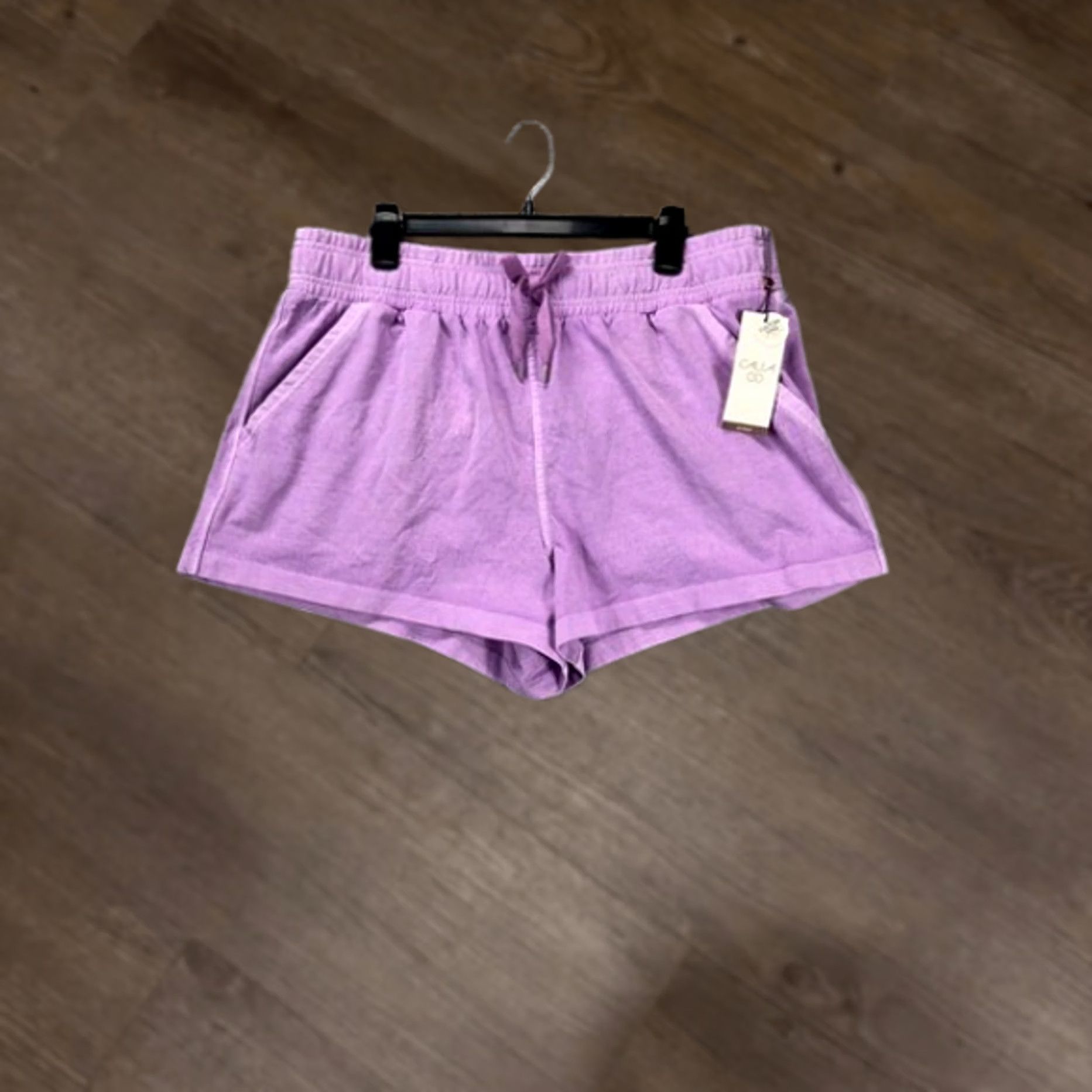Vintage Calia Shorts Womens XL Journey Purple High Rise Short Relaxed Fit Drawstring New Size 40" / US 18 - 1 Thumbnail