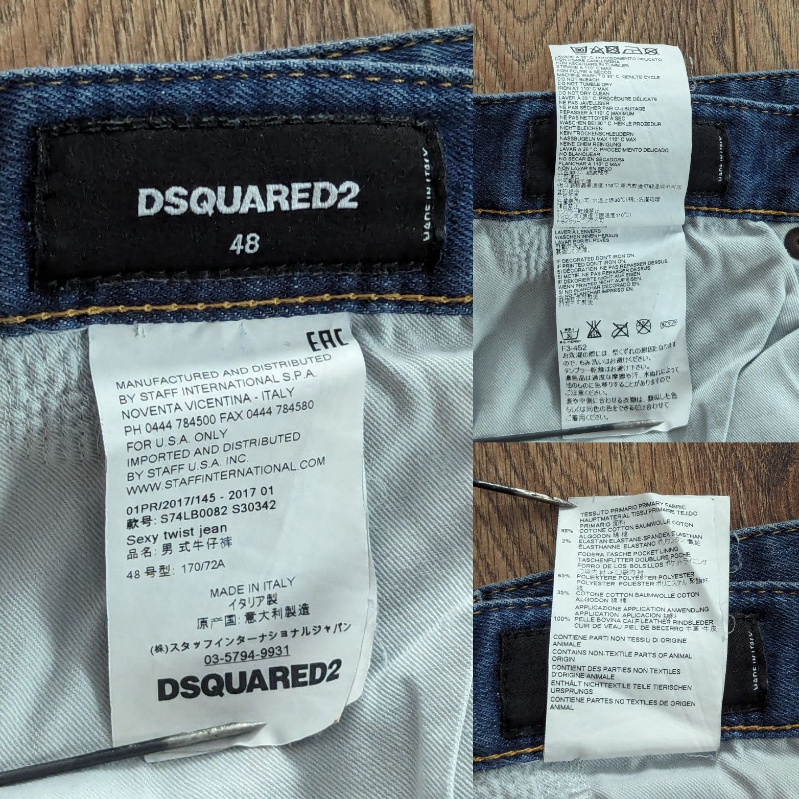 Dsquared2 Dsquared2 Sexy Twist Jeans Men's Blue Pants Made In Italy Size US 32 / EU 48 - 18 Thumbnail