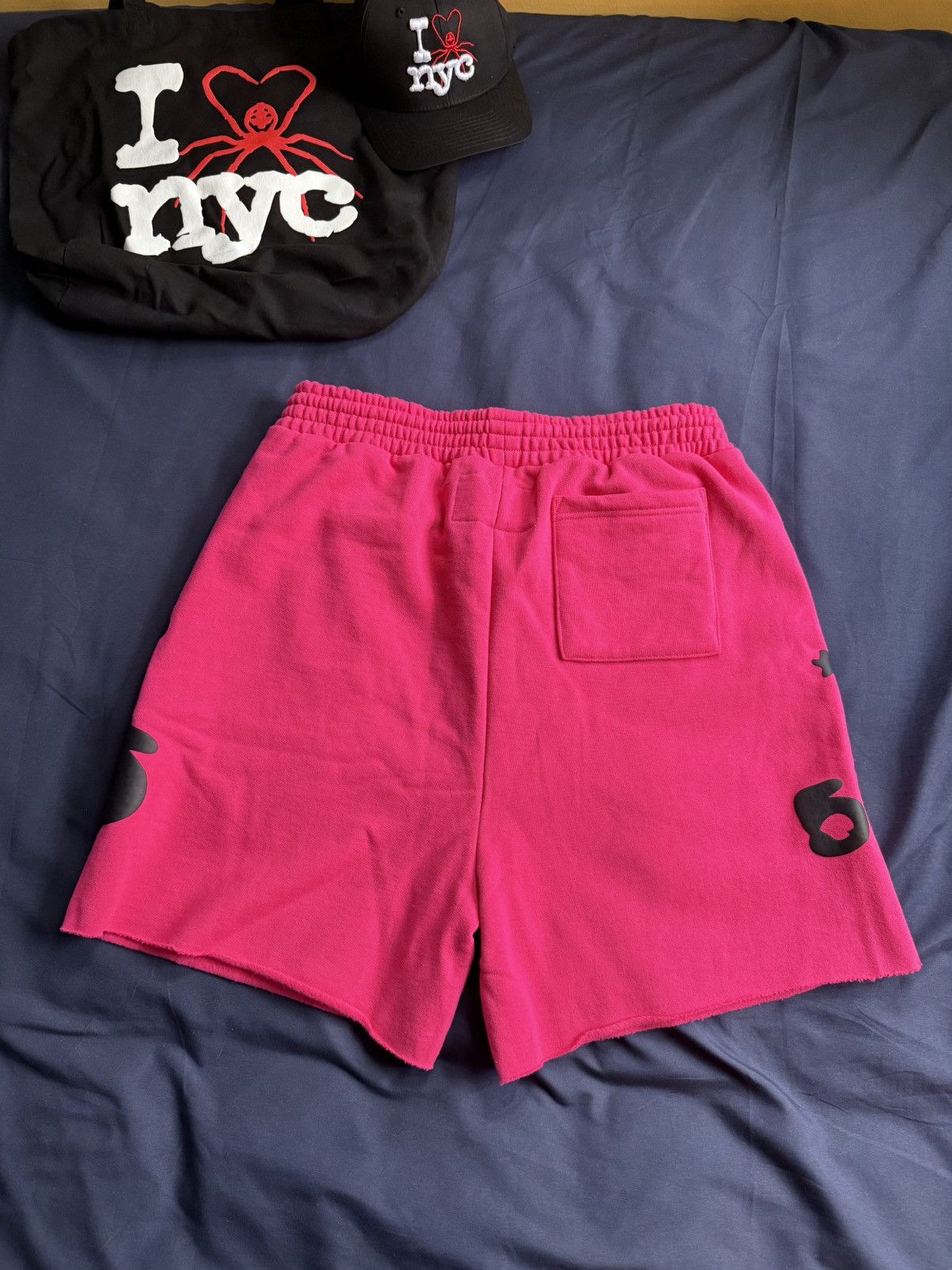 Sp5der Sp5der Pink Beluga Sweatshorts Size US 34 / EU 50 - 2 Thumbnail
