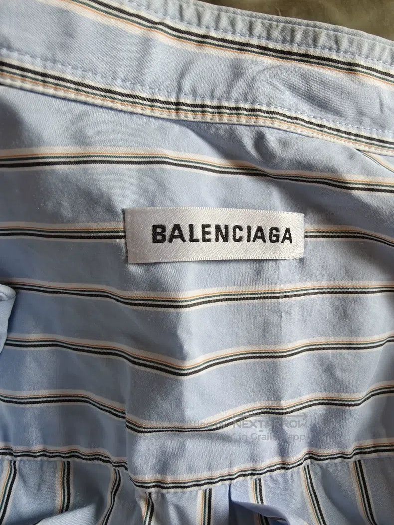 Balenciaga Balenciaga Striped Back Logo Shirt Size XS / US 0-2 / IT 36-38 - 4 Thumbnail