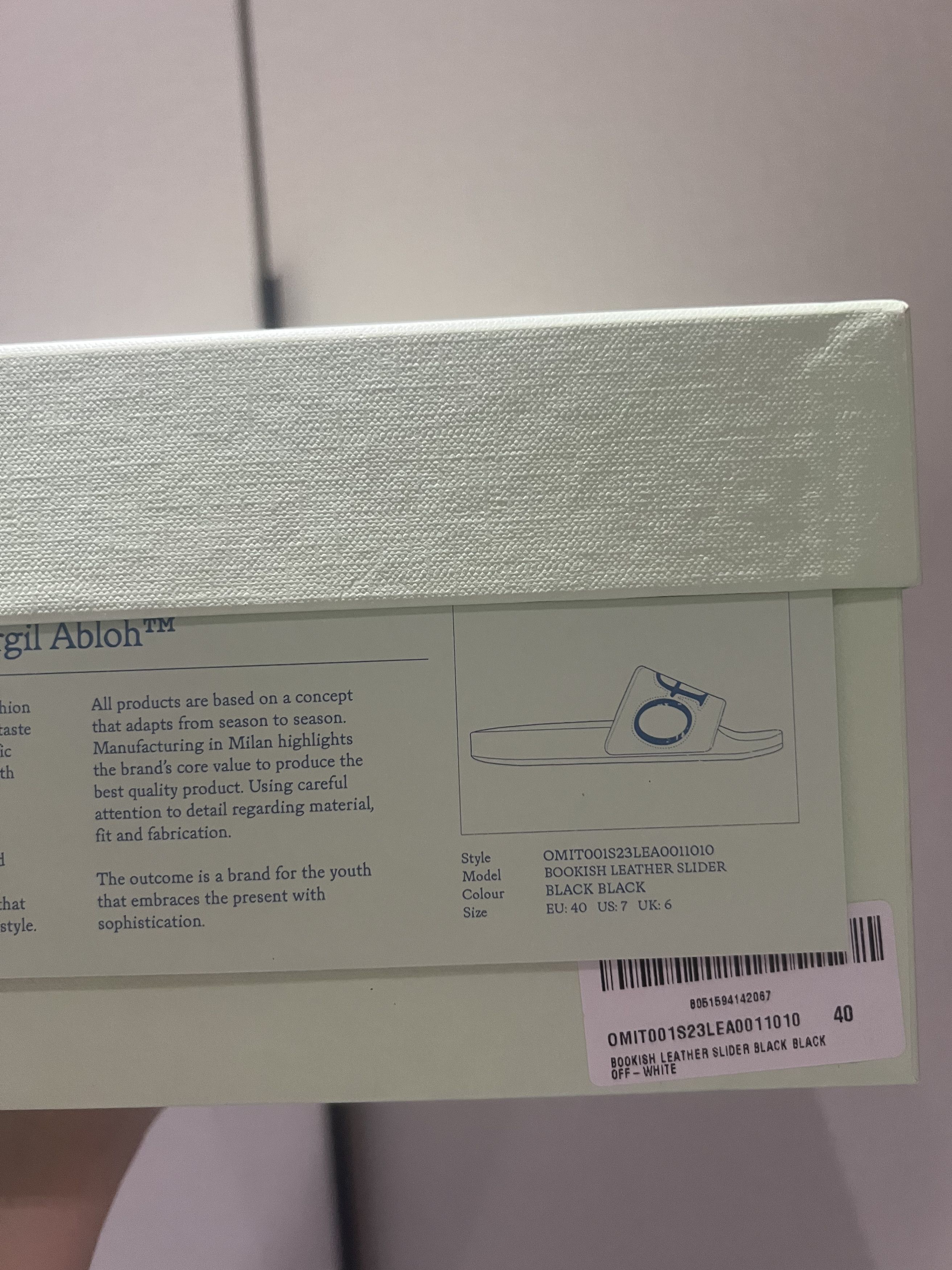 Off-White Off-White Bookish Leather Slider Size US 7 / EU 40 - 6 Thumbnail