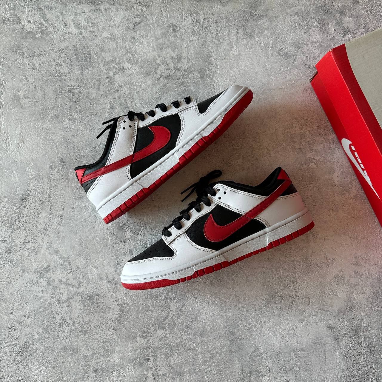 Nike Dunk Low 'White Black Red' FD9762-061 Size 42