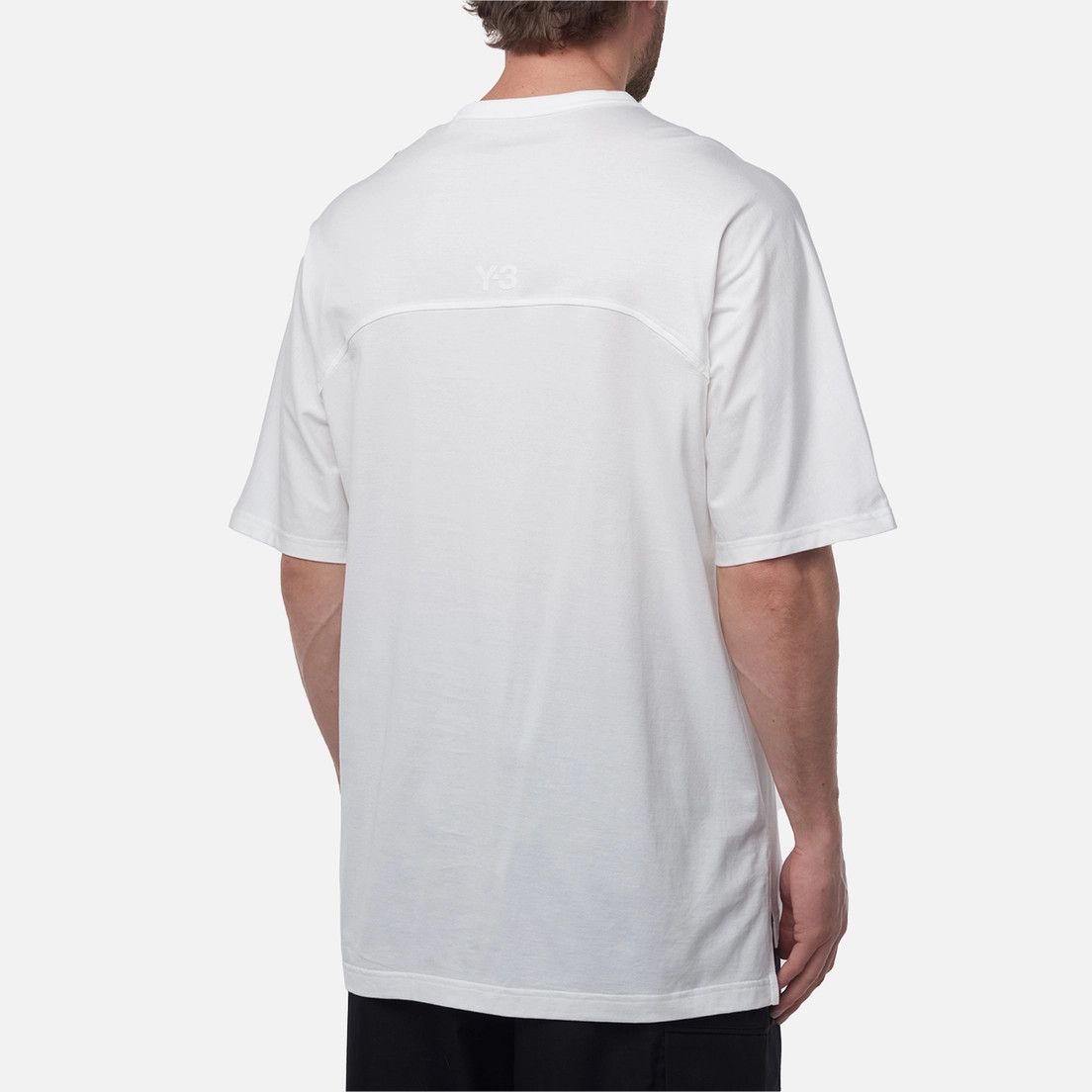 Adidas × Y-3 o1mle0526 3 Stripe Short Sleeve T-Shirt in White Size US XL / EU 56 / 4 - 4 Thumbnail