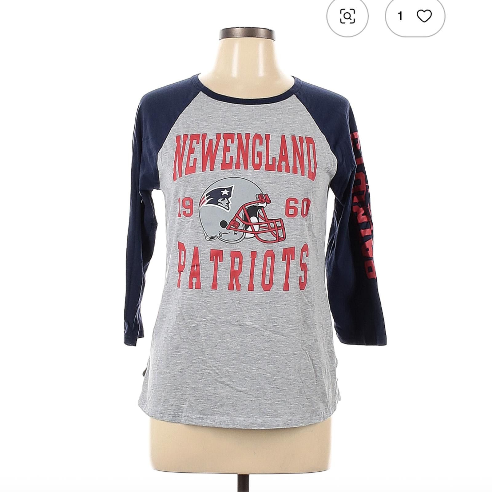 NFL New England Patriots 3/4 Sleeve T-Shirt Size L Size US L / EU 52-54 / 3 - 1 Thumbnail