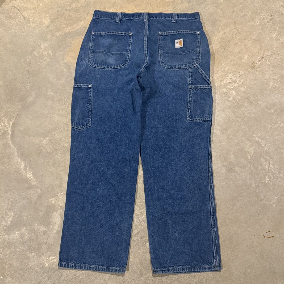 Carhartt 2000s Carhartt Faded Baggy Carpenter Jeans ERD Grunge Y2K Size US 35 - 2 Thumbnail