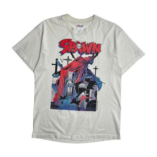 image of 1993 Spawn Graveyard Tee- Shirt White, Men's (Size Medium)