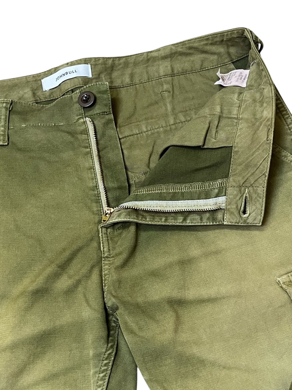 Toyo Enterprises sick🔥Vintage JOHNBULL green army faded baker cargo pants Size US 35 - 11 Thumbnail