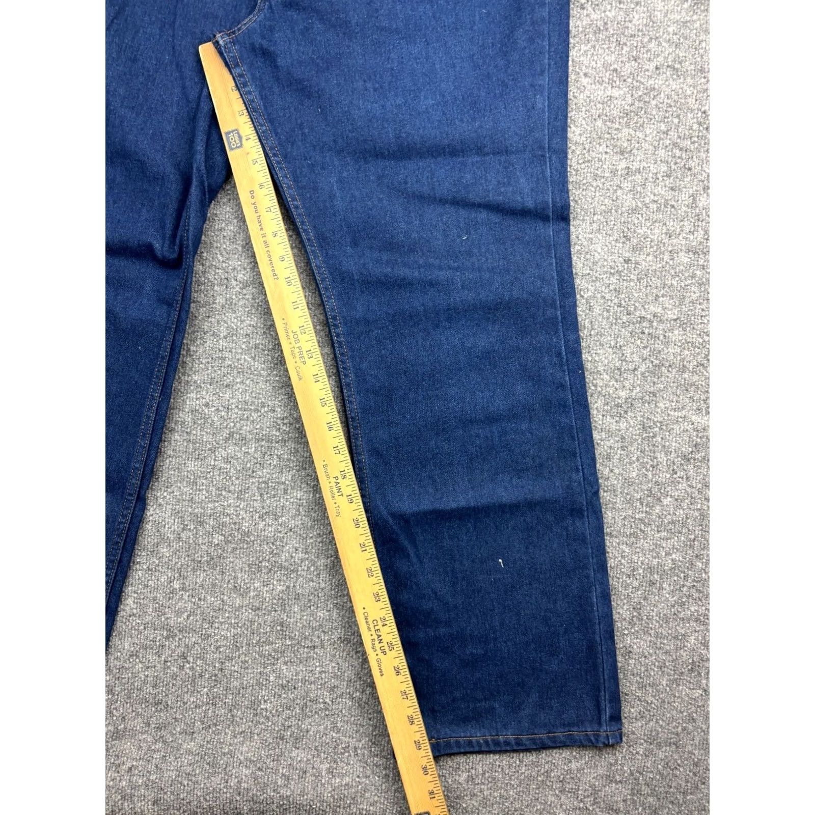 Levi's VINTAGE Levi's 841 Orange Tab Jeans Men W40 x L30 Dark Blue 70s Work Pant Jeans Regular Bootcut USA 80s Hippie Pockets Mens Size US 40 / EU 56 - 6 Thumbnail