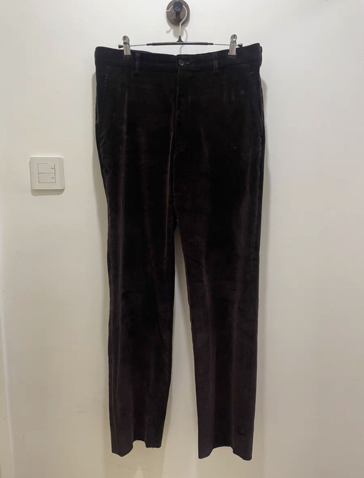 Comme des Garcons Homme Plus Comme des Garçons Homme Plus Brown Corduroy Straight Trouser Size US 38 / EU 54 - 1 Thumbnail