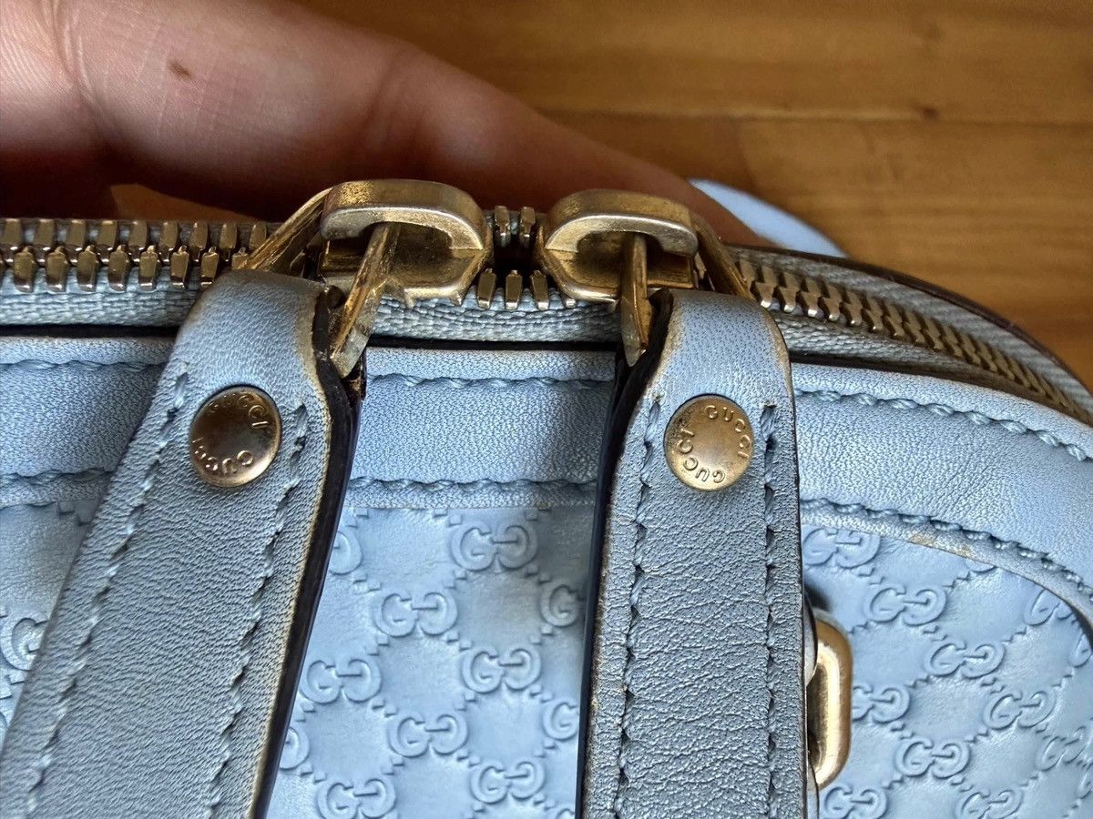Gucci GUCCI BLUE MICRO GUCCISSIMA CROSSBODY LEATHER BAG Size ONE SIZE - 5 Thumbnail