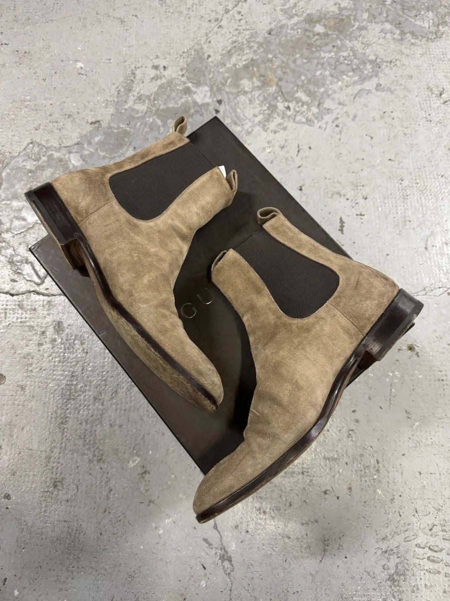 Gucci SS2004 Gucci Beige Suede Ankle Boots Size US 8.5 / EU 41-42 - 2 Thumbnail