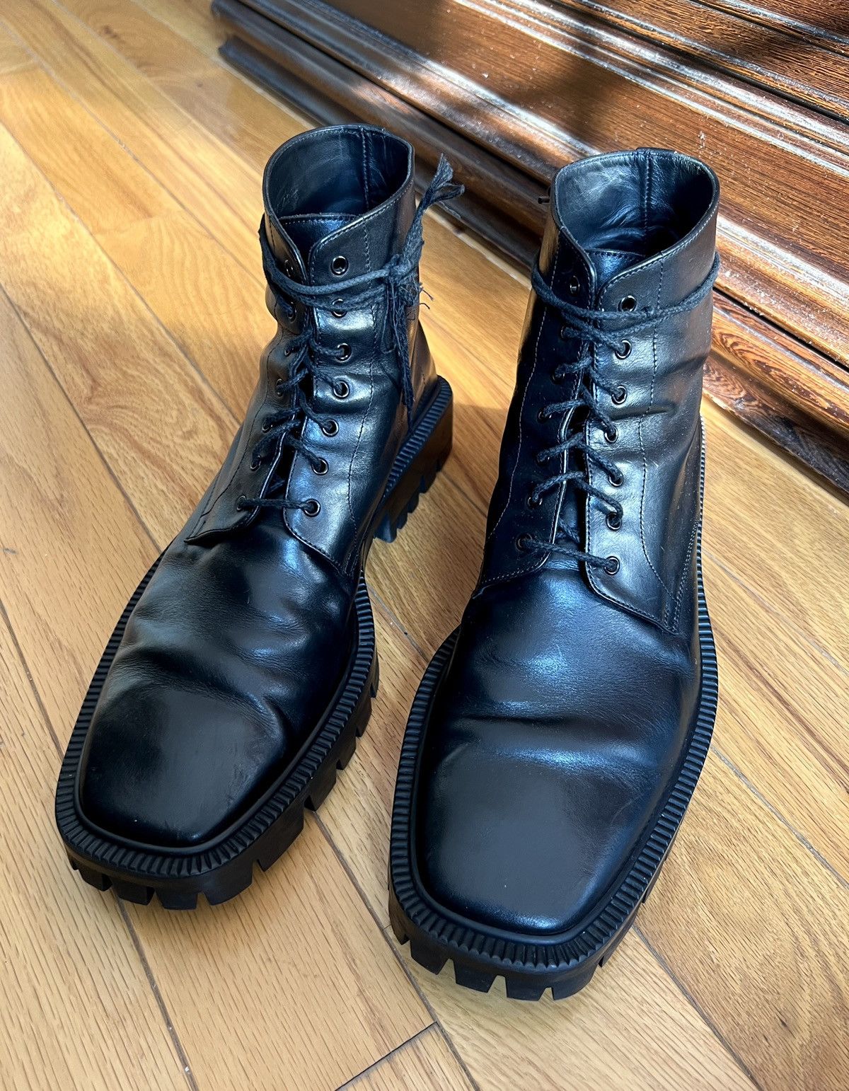 Balenciaga Balenciaga AW19 Outdoor Rim Leather Lace-up Combat 