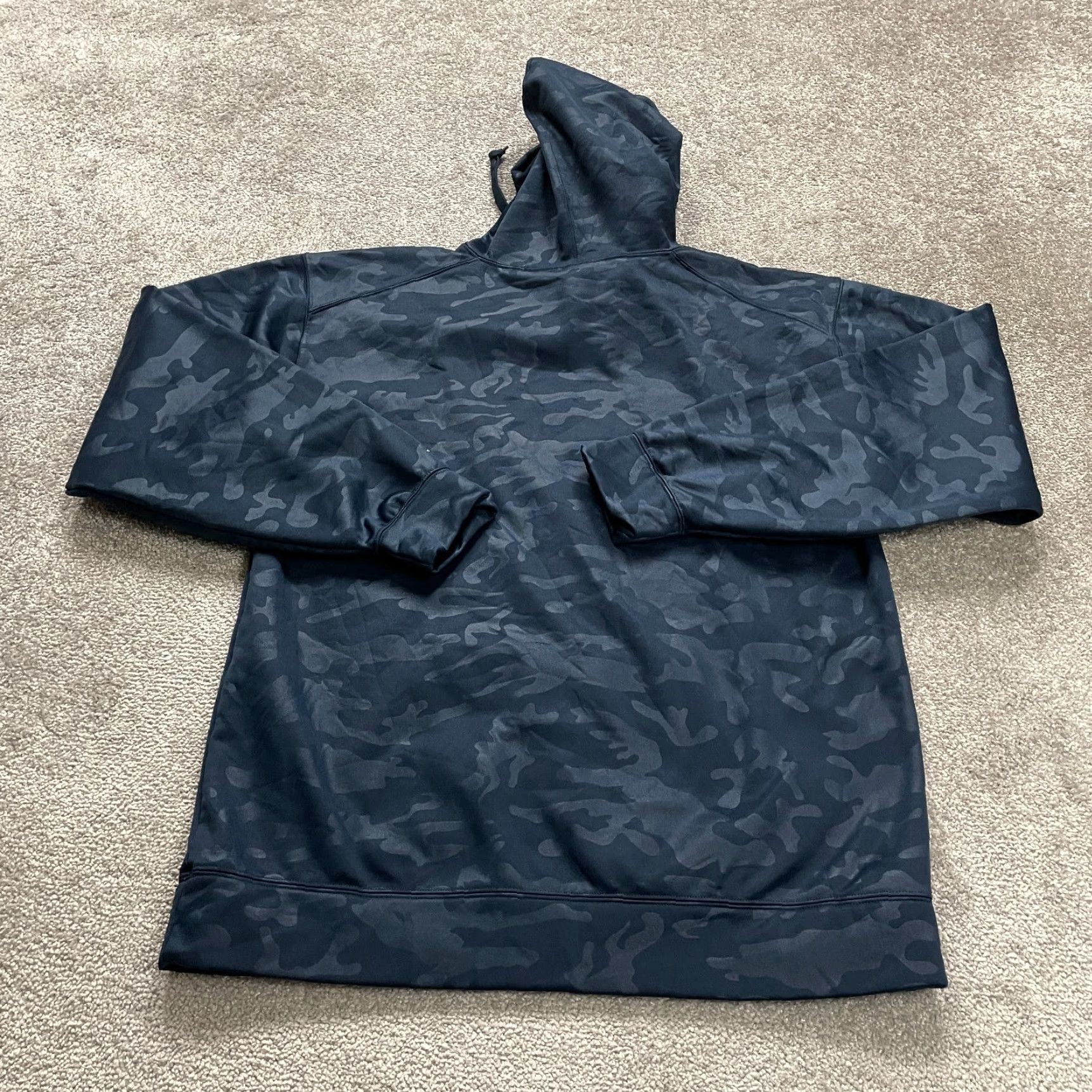 Vintage Badger Hoodie Pullover Sweatshirt Mens Large Blue Camouflage Logo Fleece Graphic Shirt Size US L / EU 52-54 / 3 - 2 Thumbnail