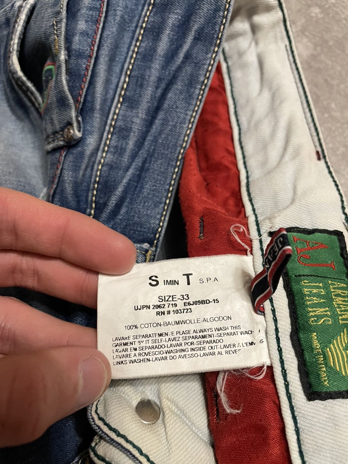 Armani × Vintage Vintage Armani Jeans Denim 33 Size Size US 33 - 22 Thumbnail