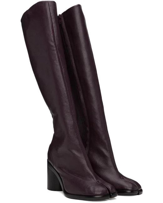 Maison Margiela oc11z0825 Tabi Knee-high Tall Boots in Burgundy Size US 9 / IT 39 - 4 Thumbnail