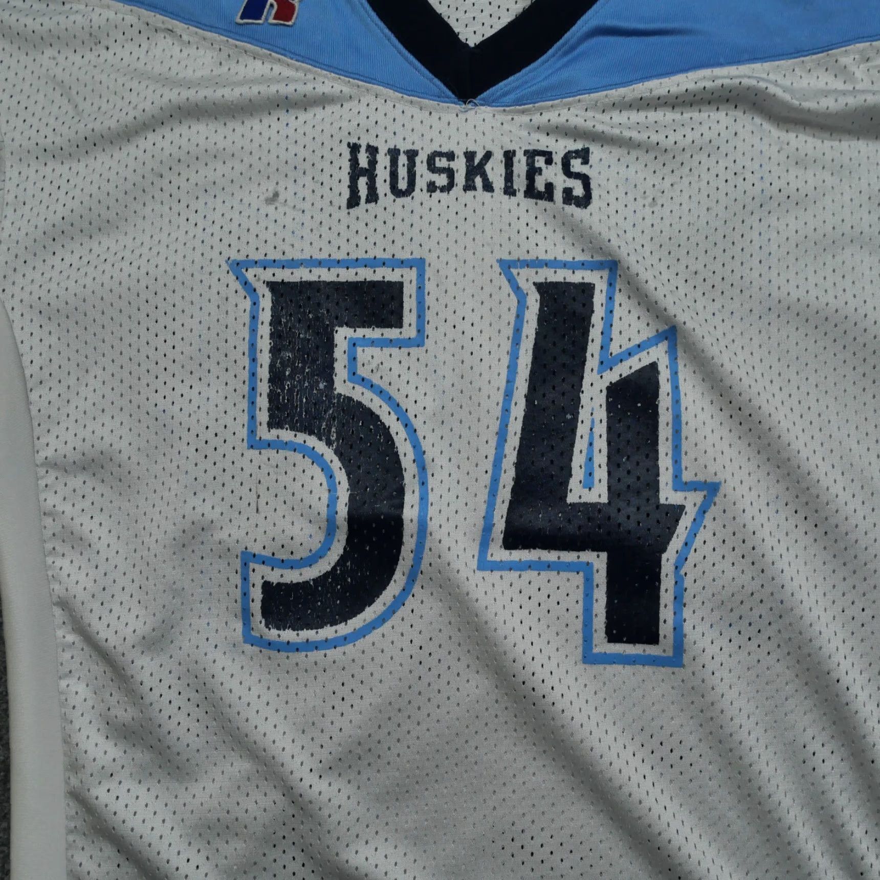 Russell Athletic VINTAGE Russell Athletic Jersey Mens Large White Blue Football Huskies Adult 90s Size US L / EU 52-54 / 3 - 2 Thumbnail