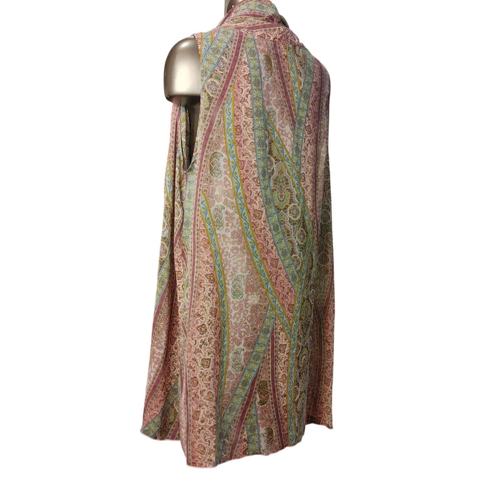 Other Susan Graver Women's Sheer Sleeveless Wrap Sweater/Robe XL Size XL / US 12-14 / IT 48-50 - 3 Thumbnail