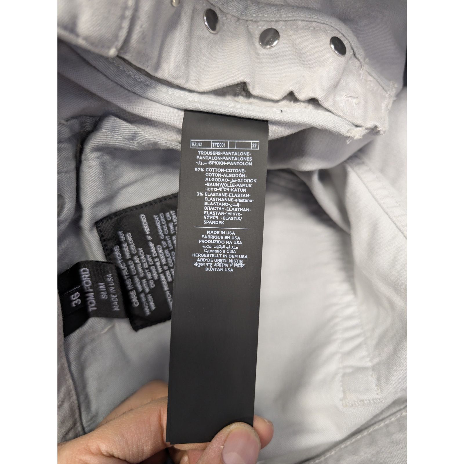 Tom Ford o1rshd1 Slim Jeans in Grey Size US 36 / EU 52 - 17 Thumbnail