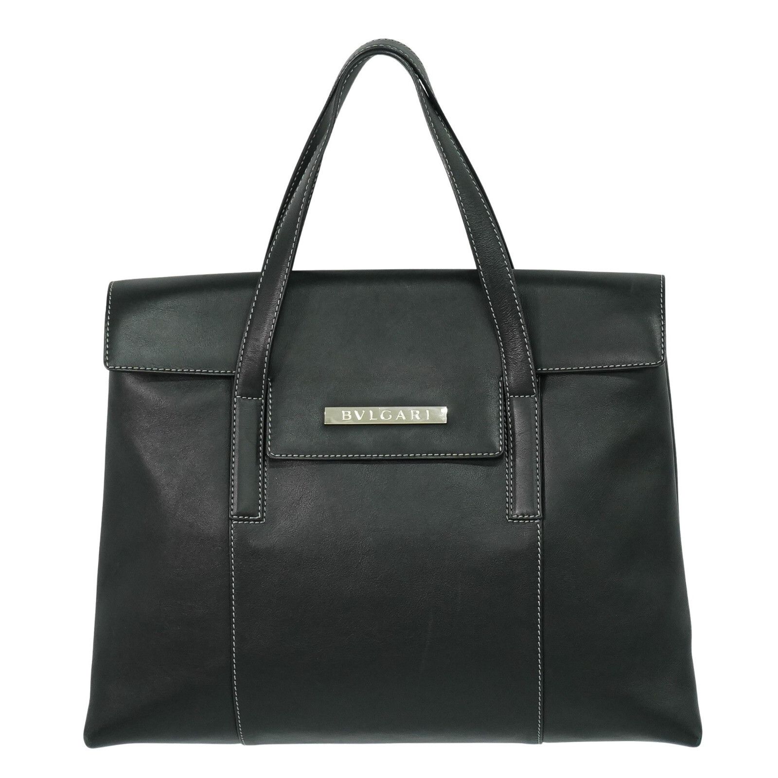 Bvlgari Bvlgari Embellished Logo Tote Bag Leather Size ONE SIZE - 1 Thumbnail