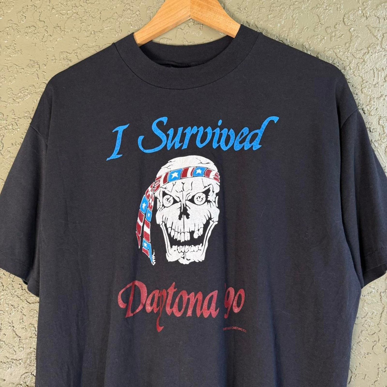 Other Vintage I Survived Daytona 1990 Skull Men's XL Tee Size US XL / EU 56 / 4 - 1 Thumbnail
