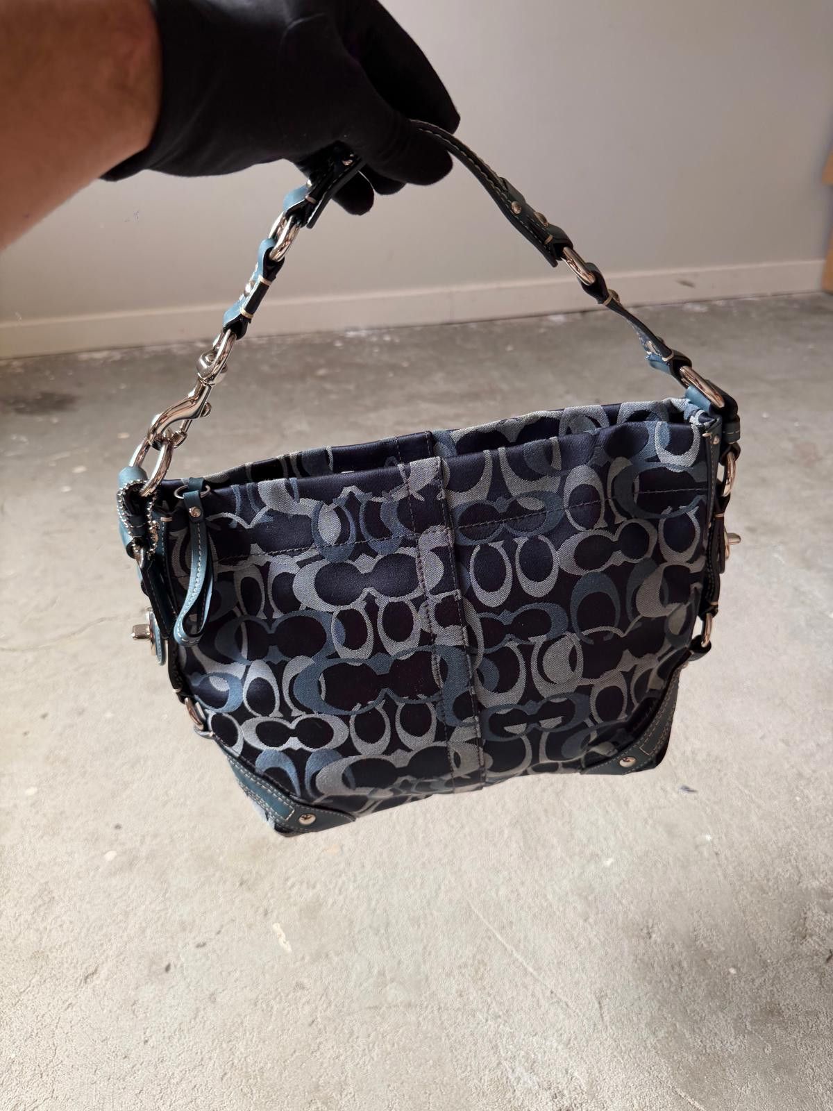 Coach Coach Signature Carly Hobo Shoulder Bag Blue Size ONE SIZE - 5 Thumbnail