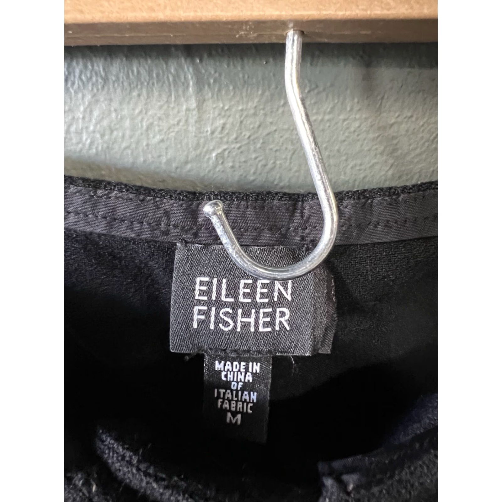 Eileen Fisher Eileen Fisher Womens Black Straight Leg Business Pants Size M Size 32" / US 10 / IT 46 - 3 Thumbnail