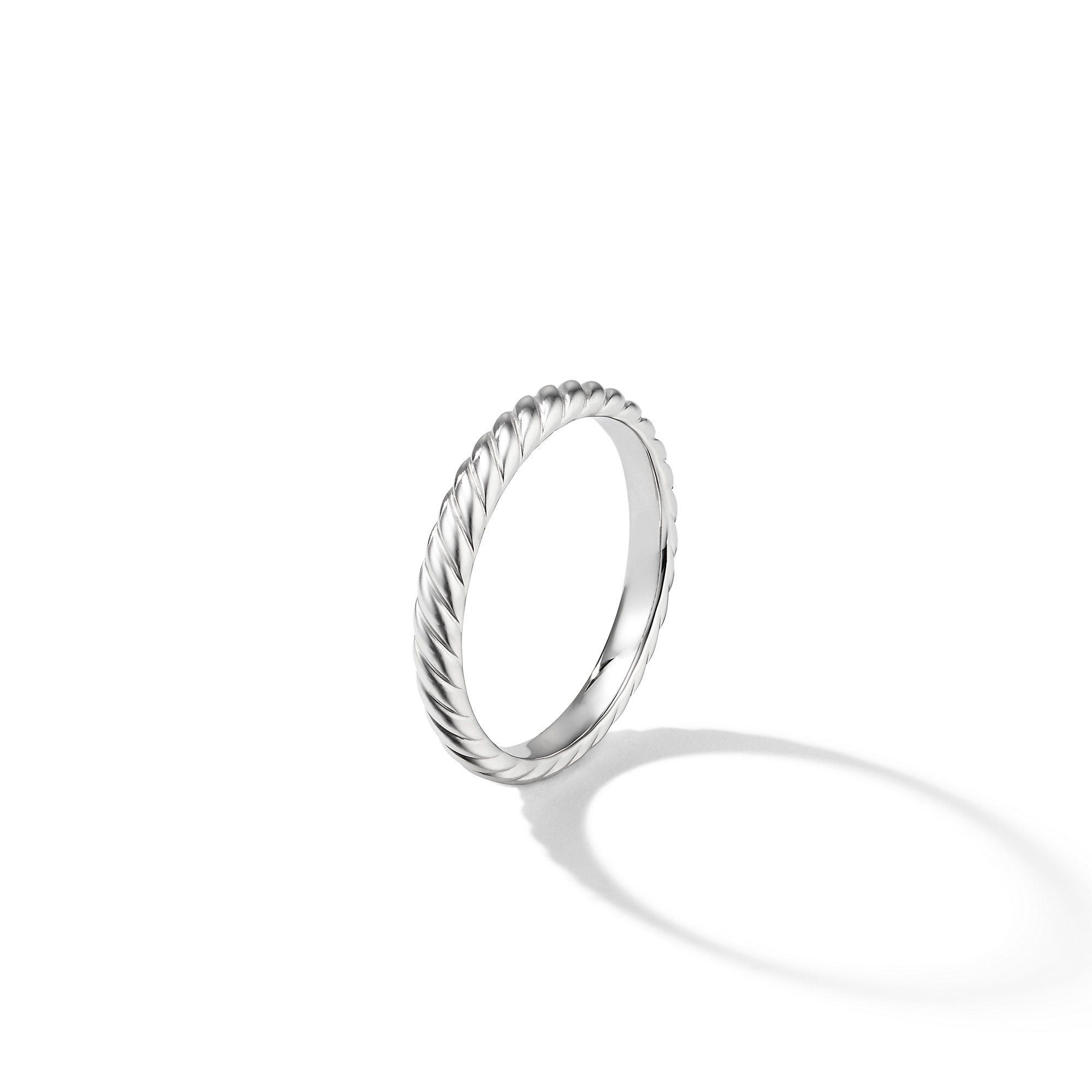 David Yurman o1w1db10325 Size:OS/ Cable Band Ring in 18K in Silver Size ONE SIZE - 2 Thumbnail