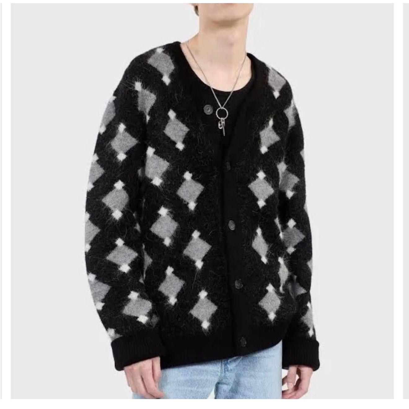 The Kooples New the Kooples men’s Alpaca diamond pattern cardigan S Size US S / EU 44-46 / 1 - 3 Thumbnail