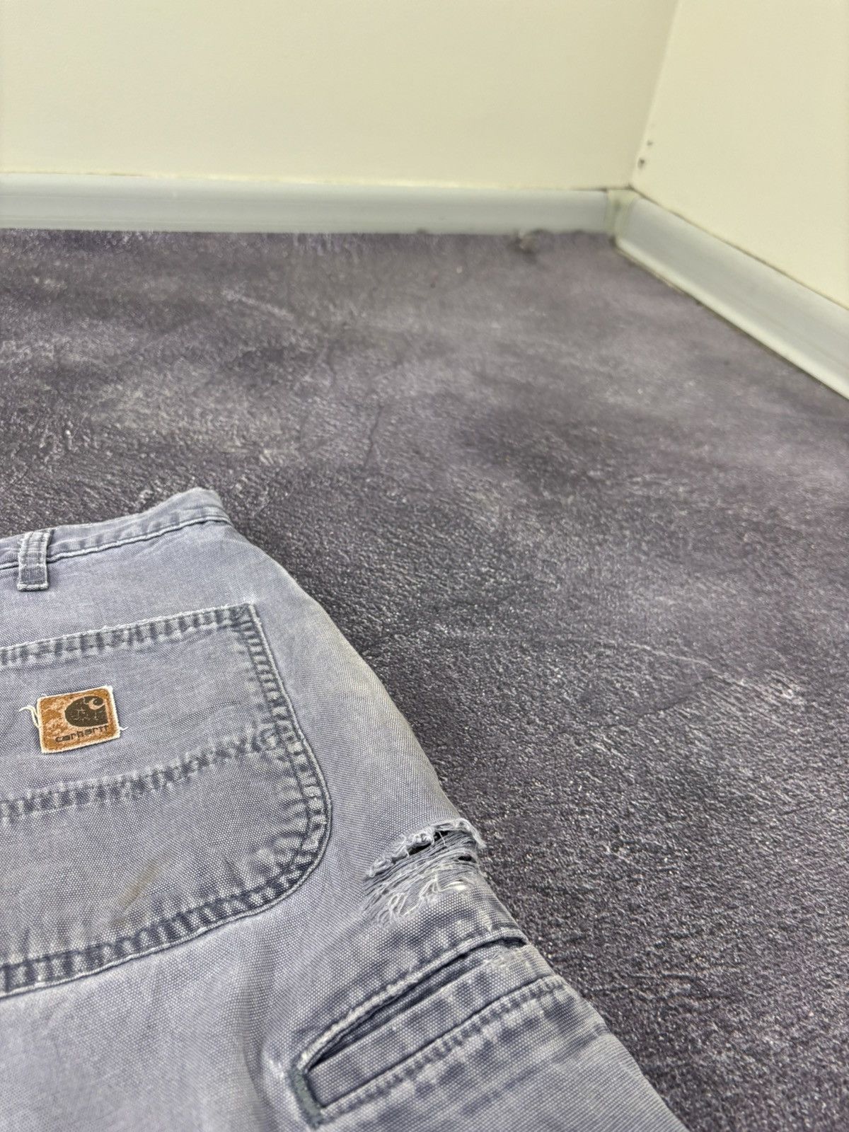 Carhartt Vintage 90s Carhartt Gray Work Hype Baggy Shorts Jorts Size US 36 / EU 52 - 6 Thumbnail