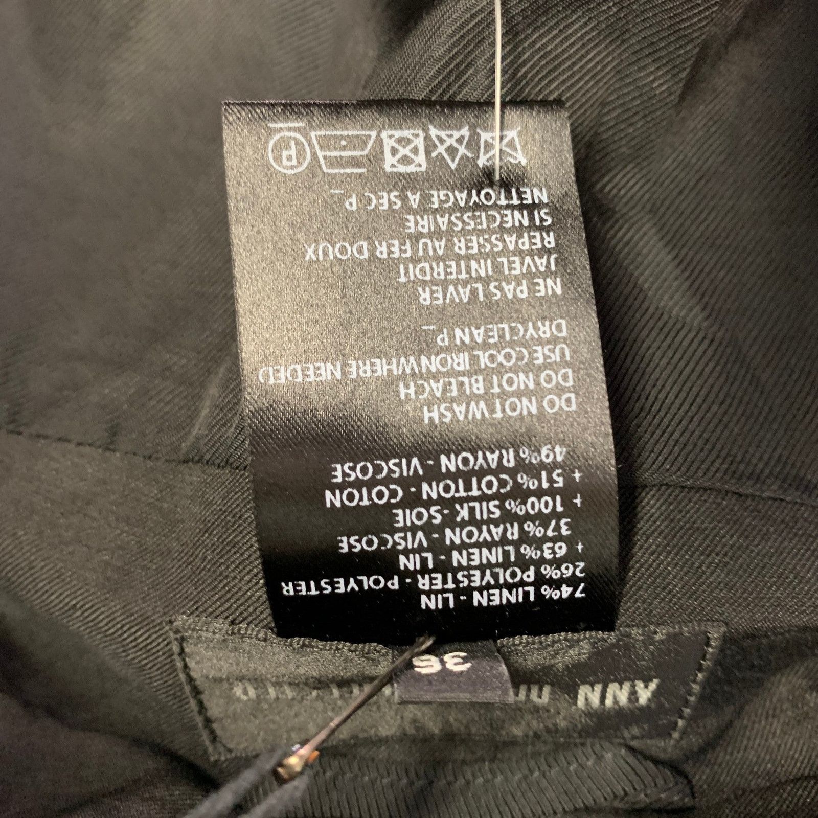 Ann Demeulemeester ANN DEMEULEMEESTER S Black Linen Blend Layered Trench Coat Size XS / US 0-2 / IT 36-38 - 8 Thumbnail