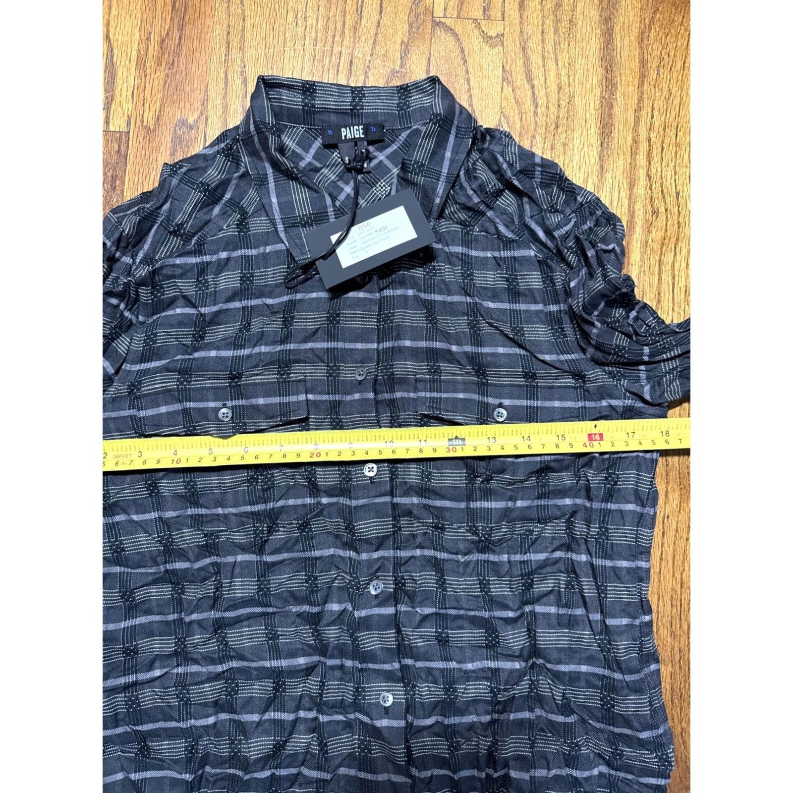Paige Paige Plaid Long Sleeve Shirt S Blouse Womens Multicolor Tie C21 Size S / US 4 / IT 40 - 4 Thumbnail