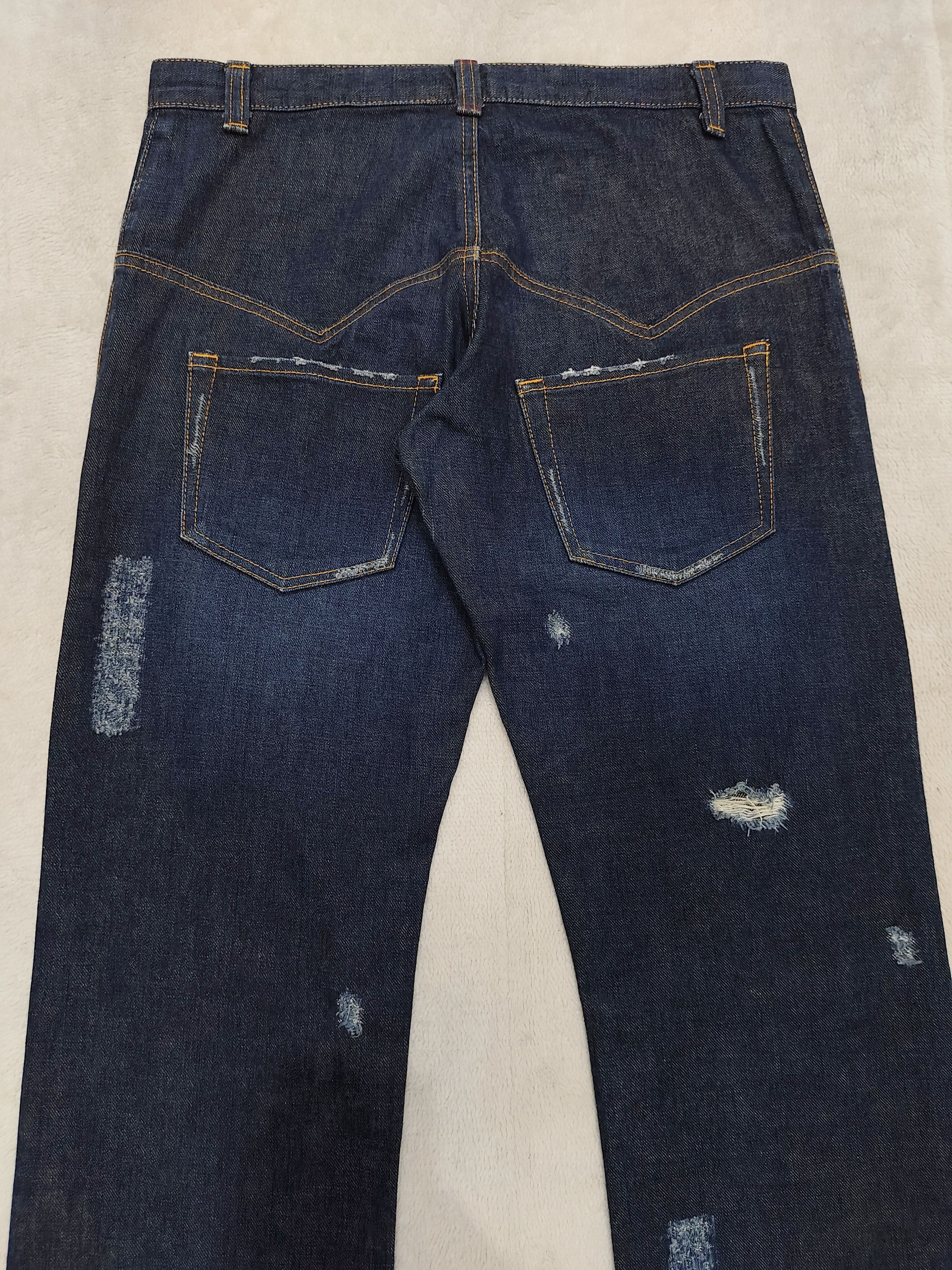 Issey Miyake Sunao Kuwahara- Street Mid Rise Distressed Straight Jeans Size US 32 / EU 48 - 4 Thumbnail