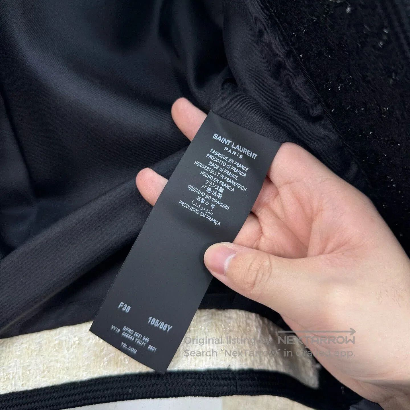 Saint Laurent Paris black and white tweed Saint Laurent jacket. Size M / US 6-8 / IT 42-44 - 6 Thumbnail