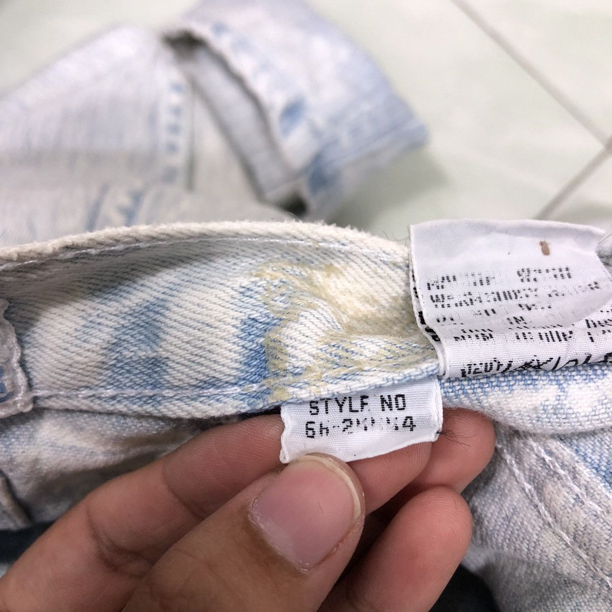 Blue Blue Japan 🔥90’s Acid Wash Distressed Denim Jeans Corni-Che Kapital Size US 30 / EU 46 - 15 Thumbnail