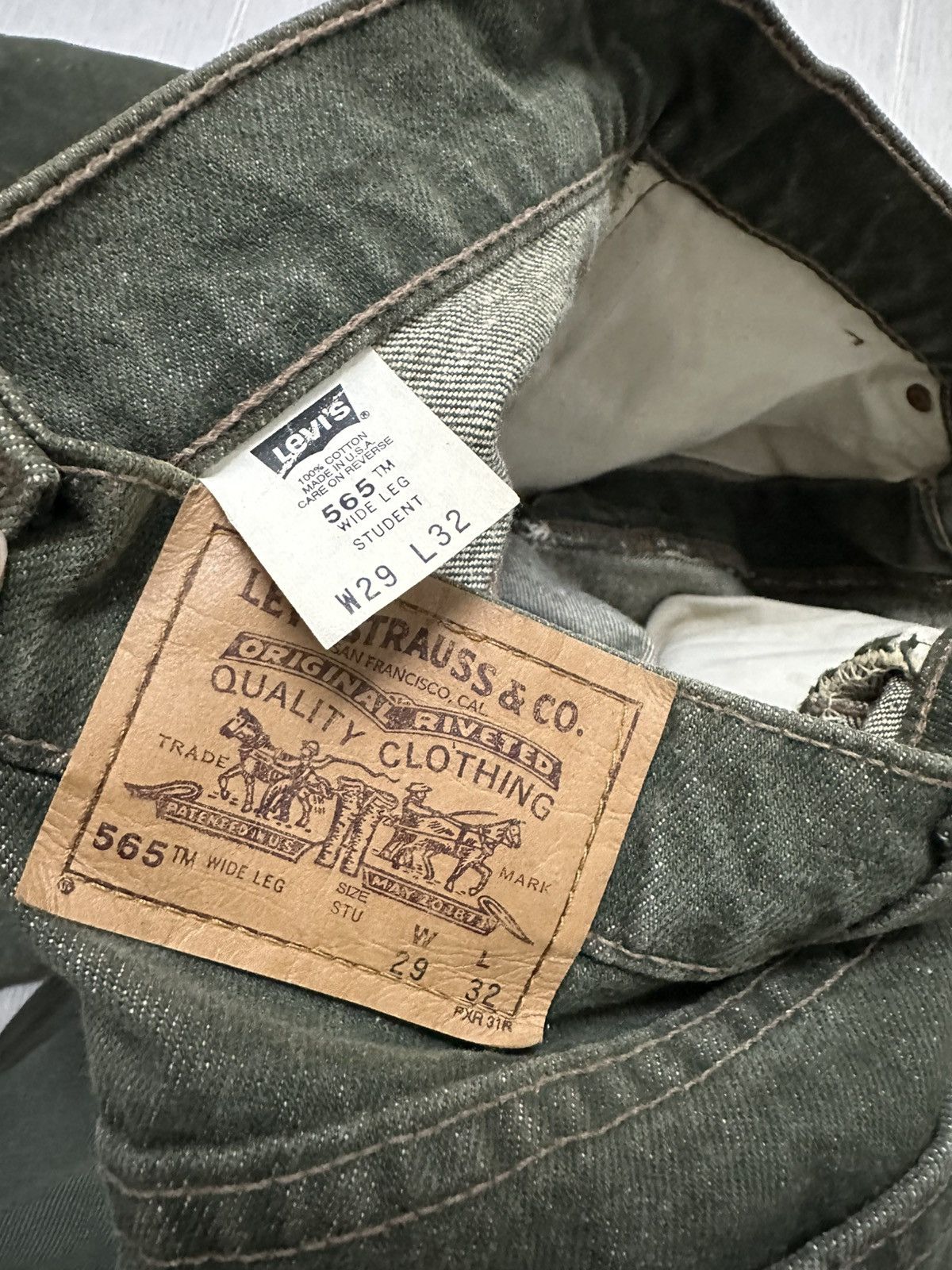 Levi's Distressed sunfaded vtg levis wide 565 oren tag Size US 29 - 4 Thumbnail