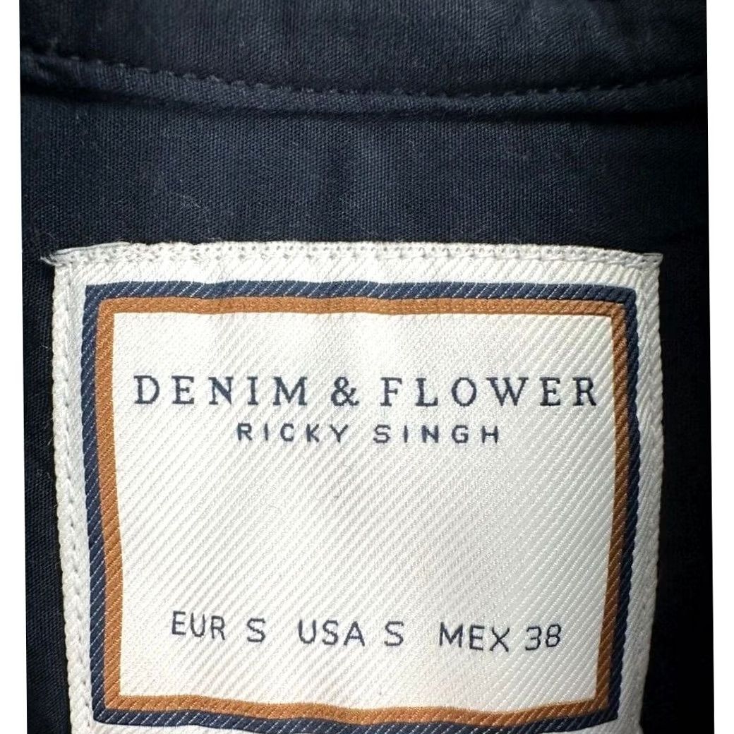 Denime DENIM & FLOWER Plaid Flannel Shirt Mens Small 38 Blue Button-Up Long Sleeve Casual Comfort Breathable Pockets Cotton Size US S / EU 44-46 / 1 - 5 Thumbnail