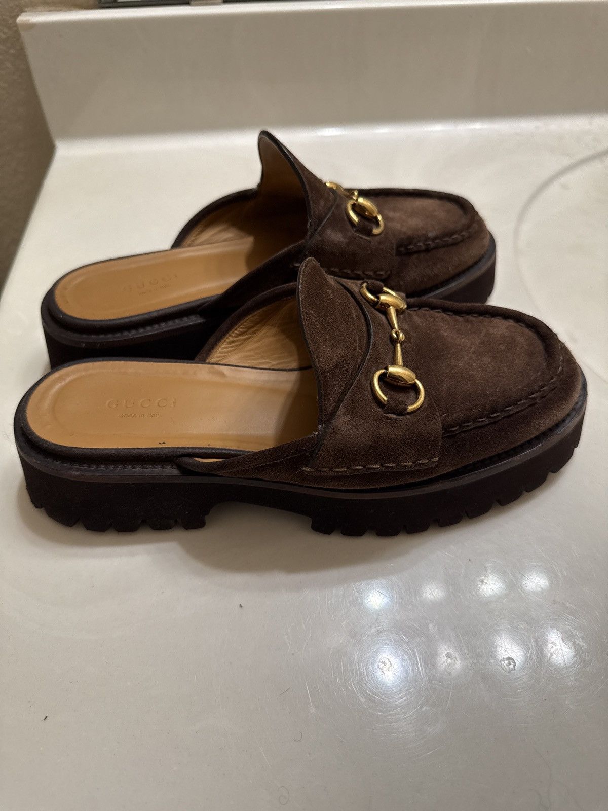 Gucci Gucci Horsebit Lug Sole Leather Loafers Made in Italy–EU 38 Size US 8 / IT 38 - 3 Thumbnail